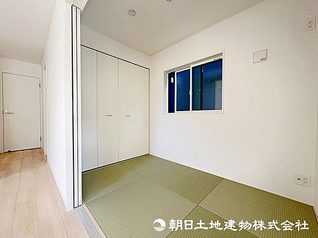 ＜和室＞リビングと一体としても使える和室3帖です。