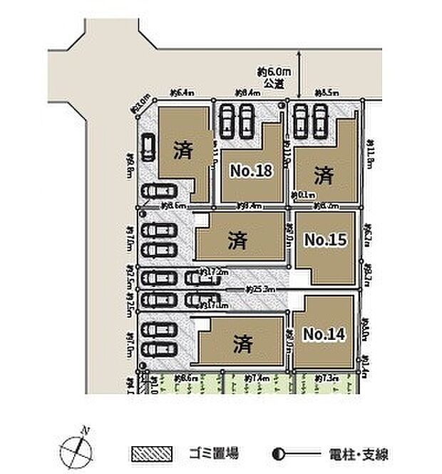 <全体区画図>No18号棟 カースペース並列2台