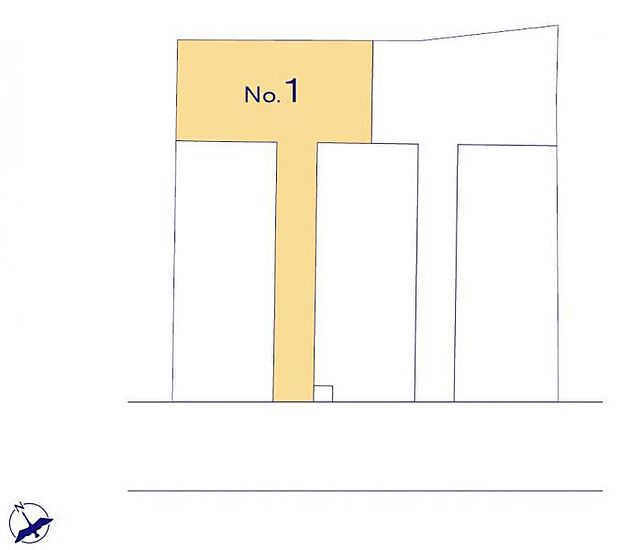 ＜区画図＞カースペースには車2台駐車可能です。