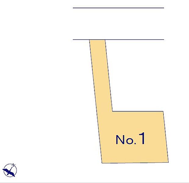 ＜区画図＞土地面積49坪　カースペース2台＆お庭も魅力です。