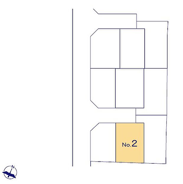 <区画図>開発分譲地内の綺麗な街並みが広がっています。
