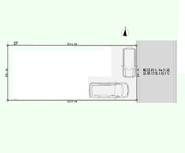<区画図>カースペースは車種により2台駐車可能です。