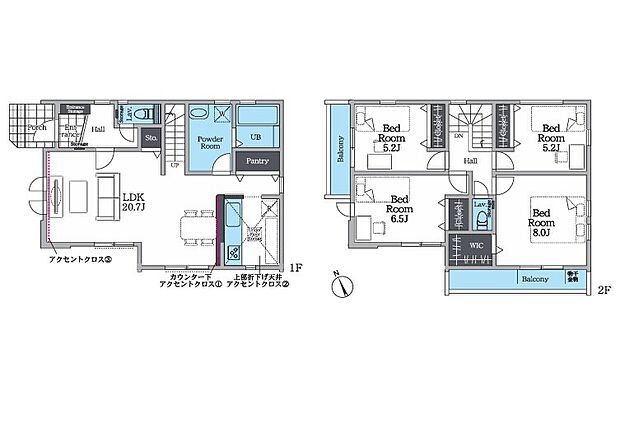 ＜間取図＞ＬＤＫ20帖＆リビングイン階段のある4ＬＤＫです。