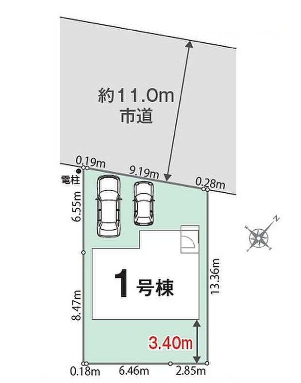 <区画図>カースペース並列2台