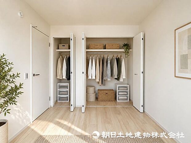 ＜収納＞各洋室にクローゼットがありお洋服をすっきりと収納できます。