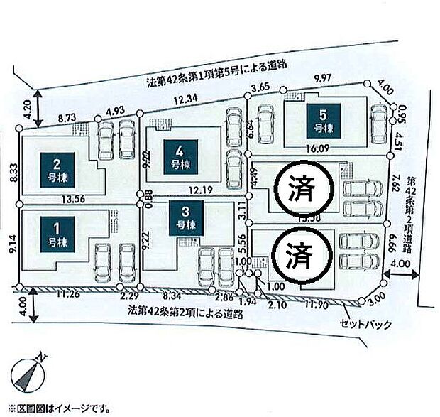＜全体区画図＞全7棟　2号棟