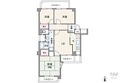 グローリアス藤ヶ丘 3LDKの間取図画像