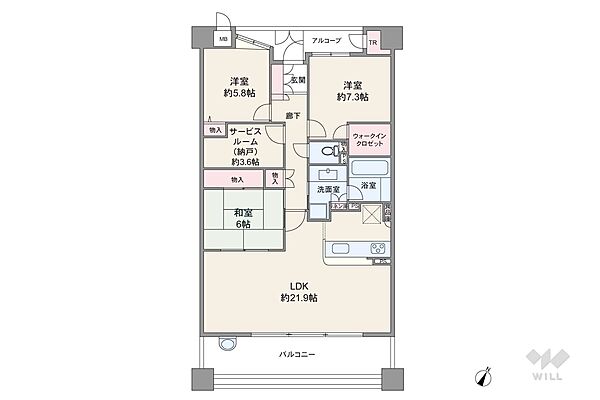 間取り：323000432381