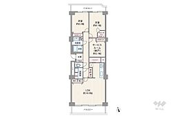 虹ケ丘マンション別館 2SLDKの間取図画像