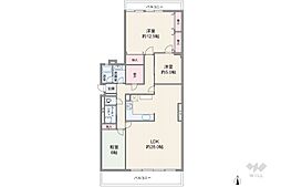虹ケ丘マンション別館 3LDKの間取図画像