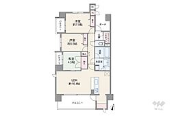 ユニーブル名東猪子石 3LDKの間取図画像
