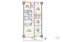 瀬戸水野パーク・ホームズ 4LDKの間取図画像