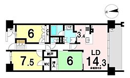 バンベール新鵜沼 3SLDKの間取図画像