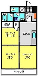 月田ビル月田マンション 3DKの間取図画像