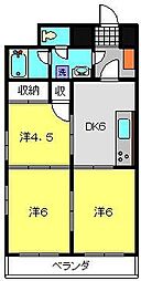 月田ビル月田マンション 3DKの間取図画像