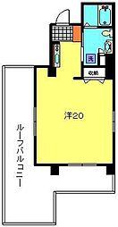 アンシャンテ ワンルームの間取図画像