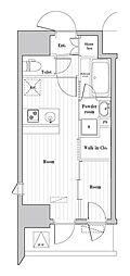 ARKMARK大森町ASYLCOURT 1DKの間取図画像