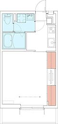 Blanc 1Kの間取図画像