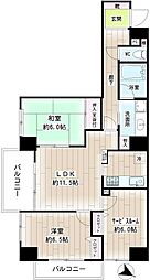 ダイアパレスプロミネントコート川崎 2SLDKの間取図画像