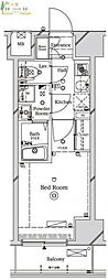 ラフィスタ川崎2 1Kの間取図画像