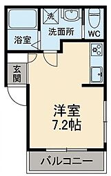 サンビレイ9 ワンルームの間取図画像