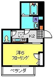 すみれハイツ 1Kの間取図画像