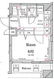 Cestjoliyokohamaminatomirai 1Kの間取図画像