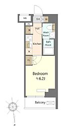 SHOKEN Residence川崎大師 1Kの間取図画像