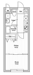 ハーモニーグラシア蒲田 2Kの間取図画像