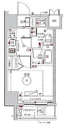 LUMEED横濱南 1Kの間取図画像