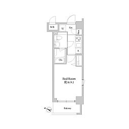 ドゥーエ新川崎 1Kの間取図画像