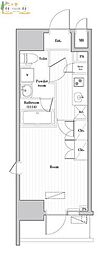 ARKMARK大森町ASYLCOURT 1Kの間取図画像