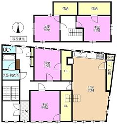 若里信越ビル 3階4LDKの間取り