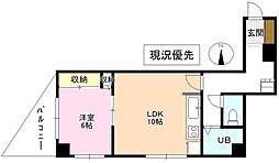 ベルメッソさんぽ館 5階1LDKの間取り