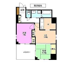 センターウイング 2LDKの間取図画像