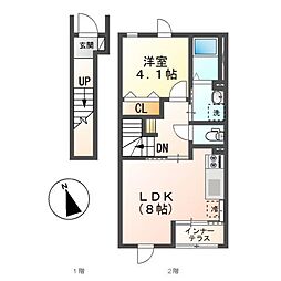 スターテラス北澤 1LDKの間取図画像