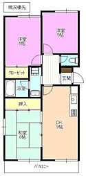 本郷イースト 3DKの間取図画像