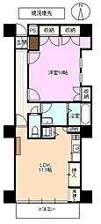 グランドハイツ山王 1LDKの間取図画像