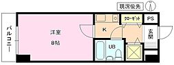 ダイアパレス長野大通り 1Kの間取図画像