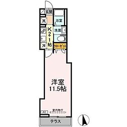 長野市大字南長野アパート 1Kの間取図画像