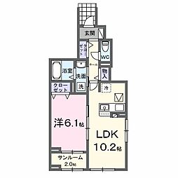 ケイモデルノ ルート 210 2LDKの間取図画像