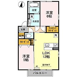 コンフォールA 2LDKの間取図画像