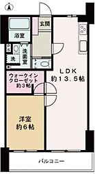 グレイスハイツ西神戸 1LDKの間取り