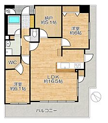 ワコーレラ・ディーヴァ須磨板宿 2SLDKの間取図画像