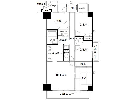4LDK 間取り