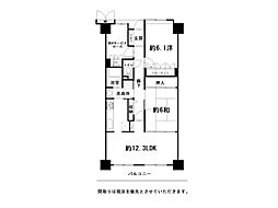 サーパス高須第3 2SLDKの間取図画像