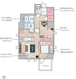 JR総武本線 馬喰町駅 徒歩2分の賃貸マンション 12階2LDKの間取り