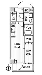SEASONFLATS押上Terrace 1LDKの間取図画像