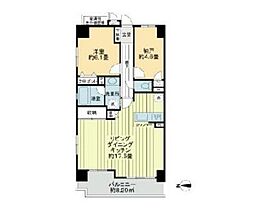 東京メトロ銀座線 浅草駅 徒歩2分の賃貸マンション 7階1SLDKの間取り