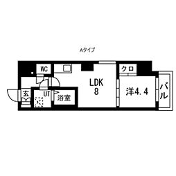 東京メトロ日比谷線 秋葉原駅 徒歩8分の賃貸マンション 3階1LDKの間取り